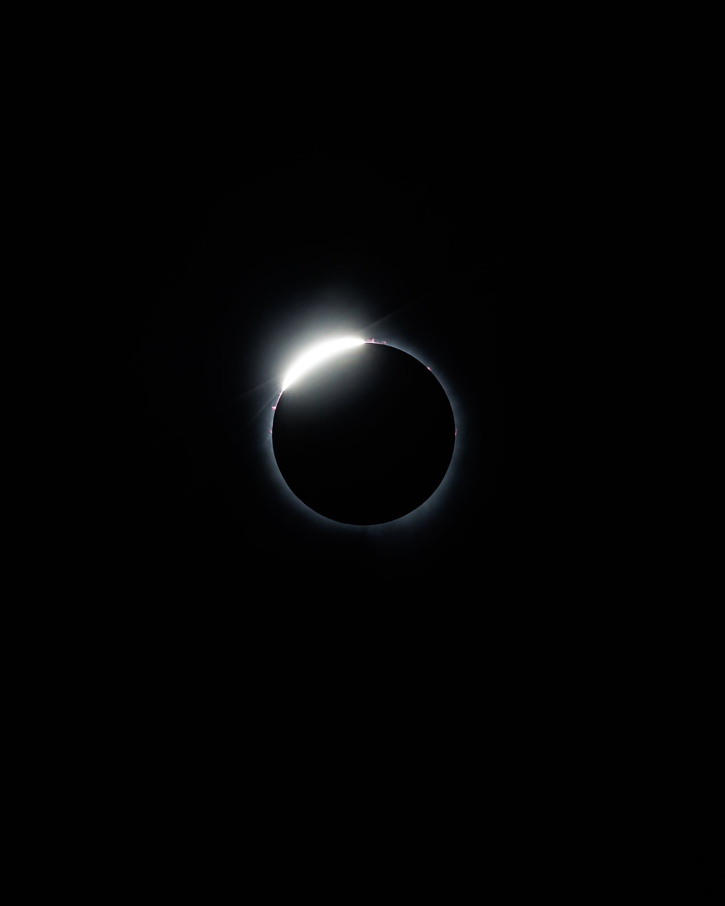 Eclipse 2024 anneau de diamant le debut