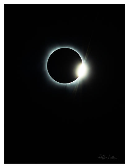 Eclipse 2024 anneau de diamant la fin